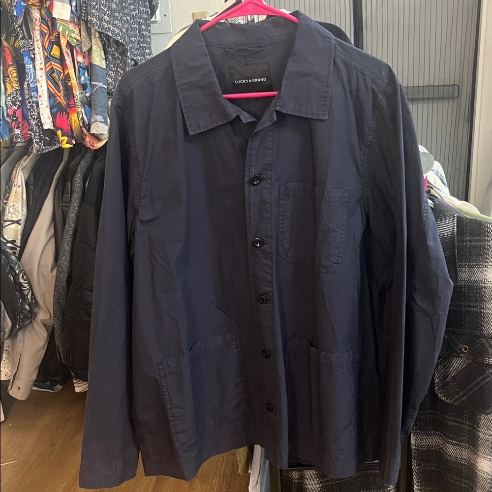 Lucky Brand Lightweight Navy Chore Shirt Jacket